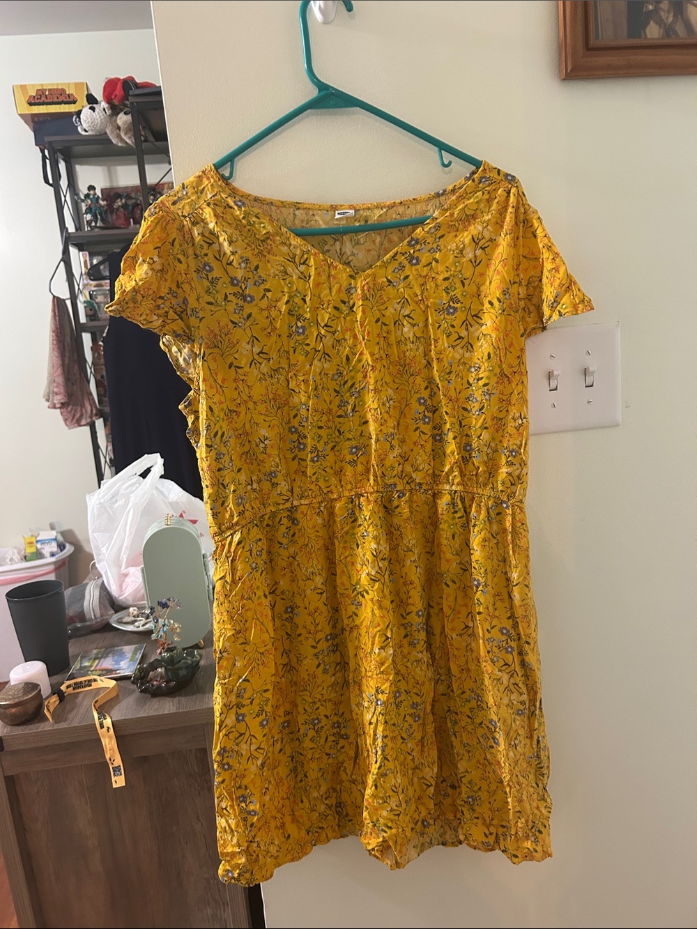 Old Navy Yellow Floral Casual' Dress - Picture 4 of 5